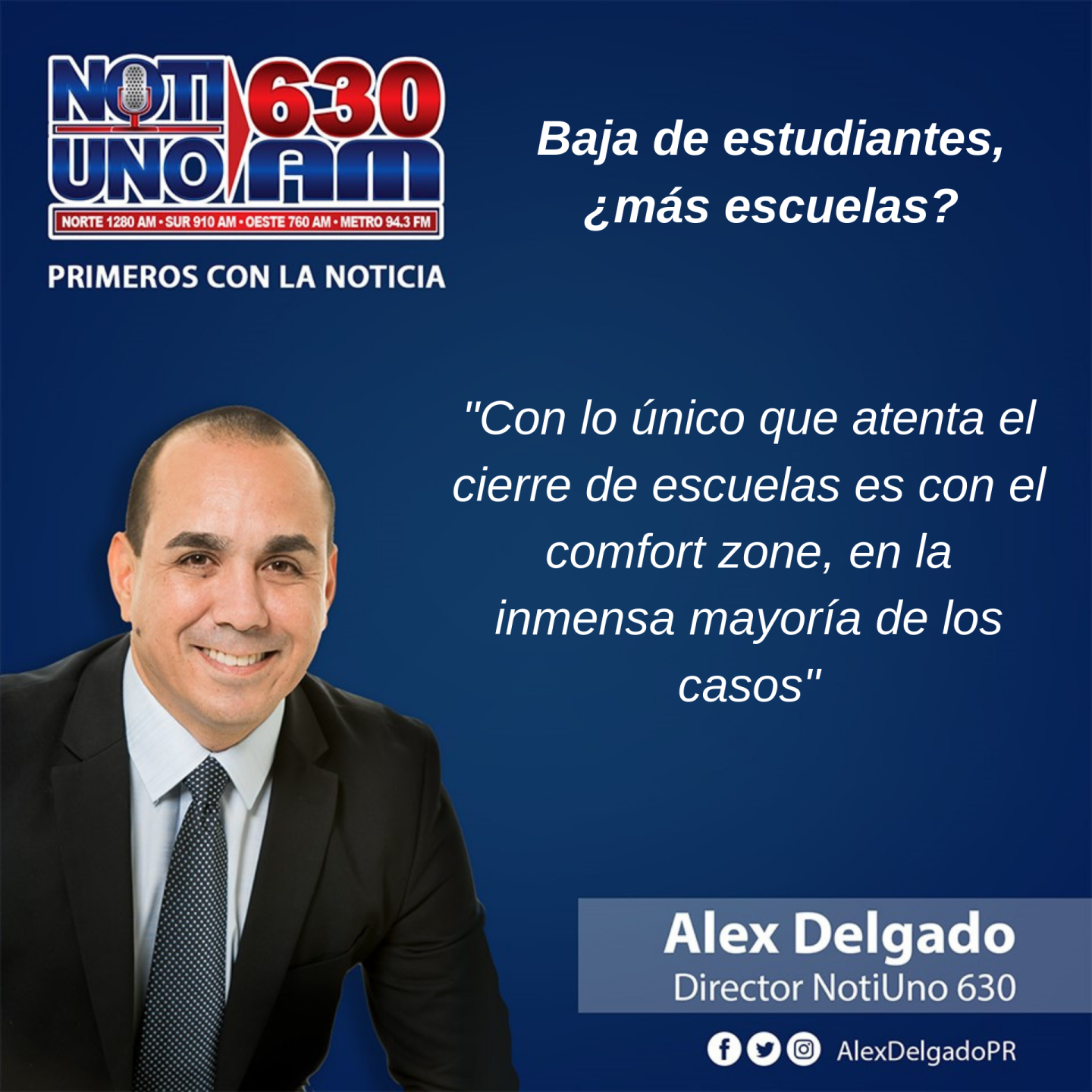 Alex Delgado - columna - menos estudiantes mas escuelas - mayo 20 2019
